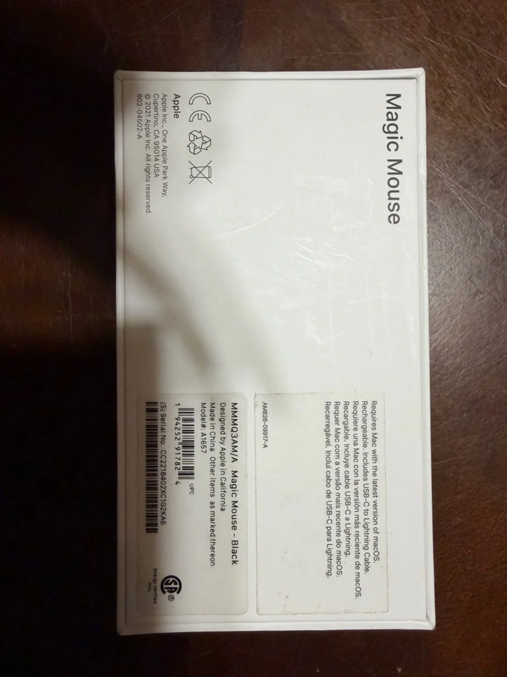 Apple Magic Mouse Box in White
